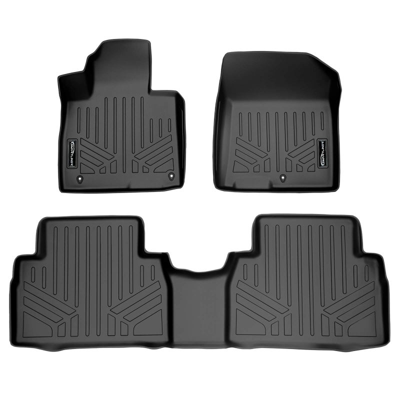 SMARTLINER Custom Fit Floor Mats 2 Row Liner Set Compatible with 2019-2020 Hyundai Santa Fe - Image 1